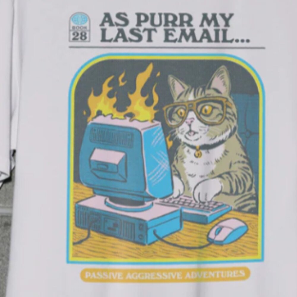 As Purr My Last Email T-Shirt - Picture 2 of 4